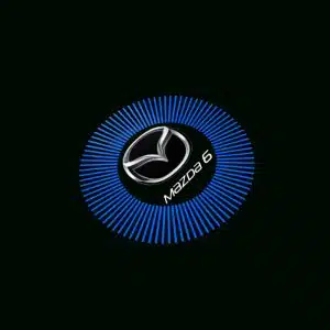 Feier47 Red 5D Front Grill LED Light Emblem – Illuminated Logo Badge For Mazda, 10.1x8.2cm, Universal