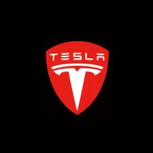 Tesla Door Lights Red Logo