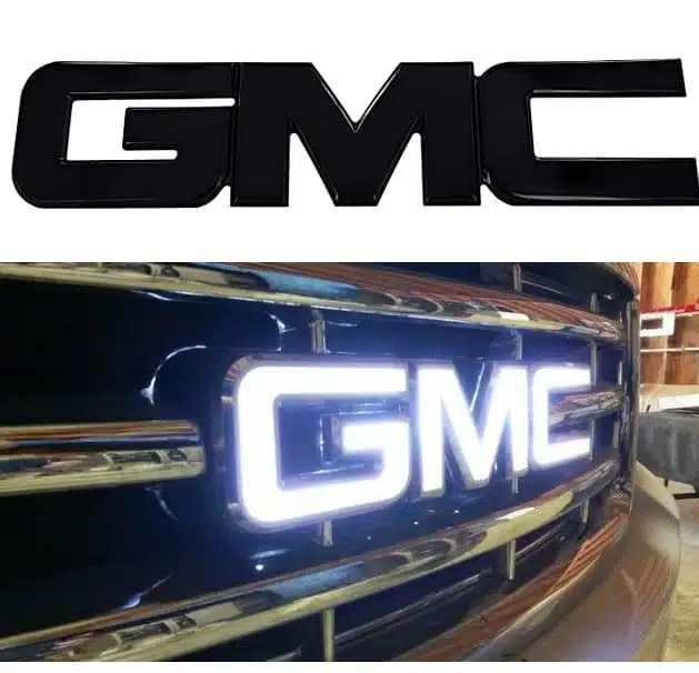 GMC light up grille emblem| LED GMC Light Up Grille Emblem GMC light up grille emblem — LED illuminated GMC badge white glow