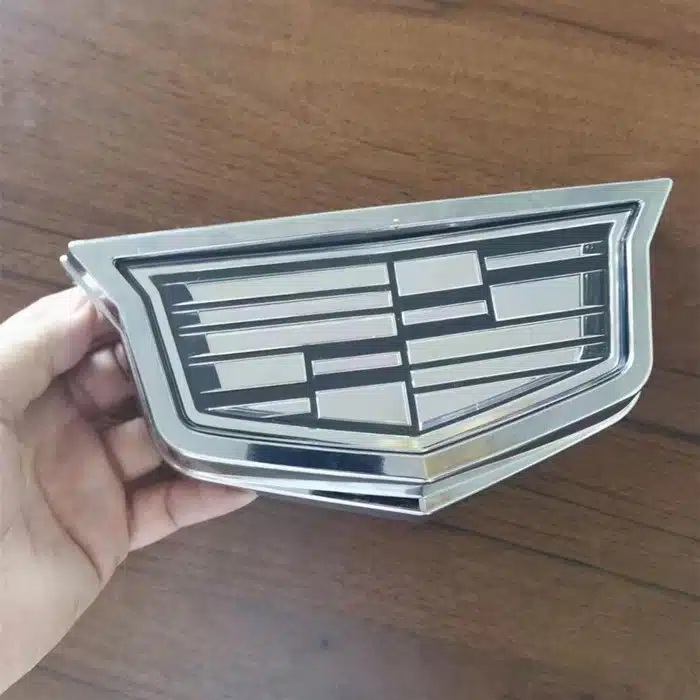 thumbnail interactive-video image 1 of Set Of 2 Chrome Cadillac Front & Rear Hood Badge Emblems – For XT5, XT6, ATS, XTS 1 of 5