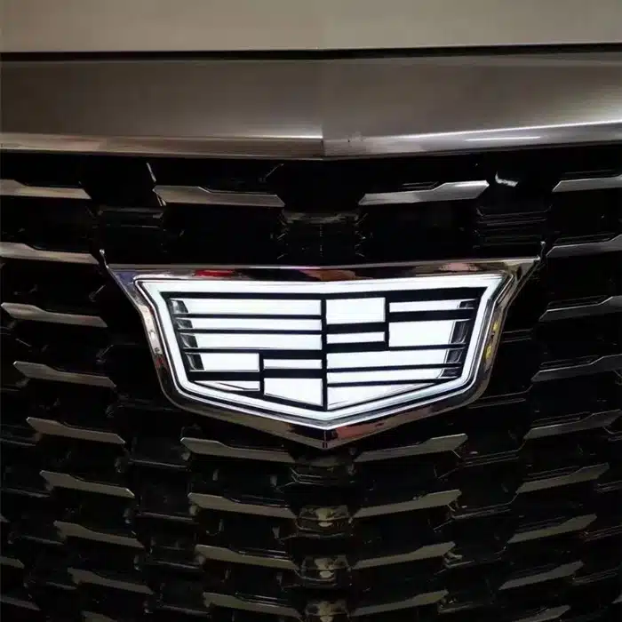 Set Of 2 Cadillac Front & Rear Black Emblem Badges – Fit XT6 XT5 ATS XTS