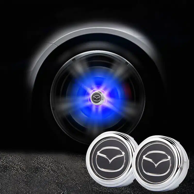 Mazda Floating Center Caps| 56mm LED Mazda Floating Center Caps Mazda Floating Center Caps