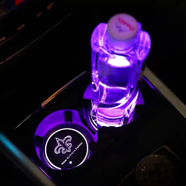 NFL Orleans Saints| NFL Orleans Saints Logo LED Cup Holder Lights NFL Orleans Saints Cup Holder Lights